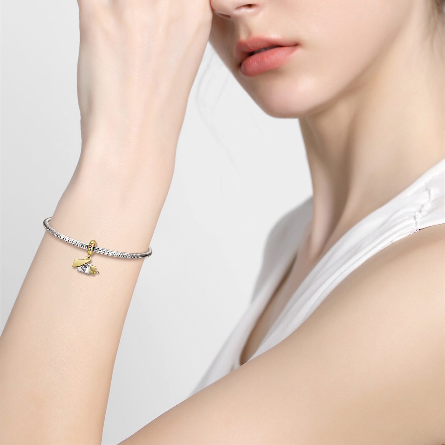 925 Sterling Silver Pendant Female Necklace Bracelet Diy Accessories Beads - Image 3