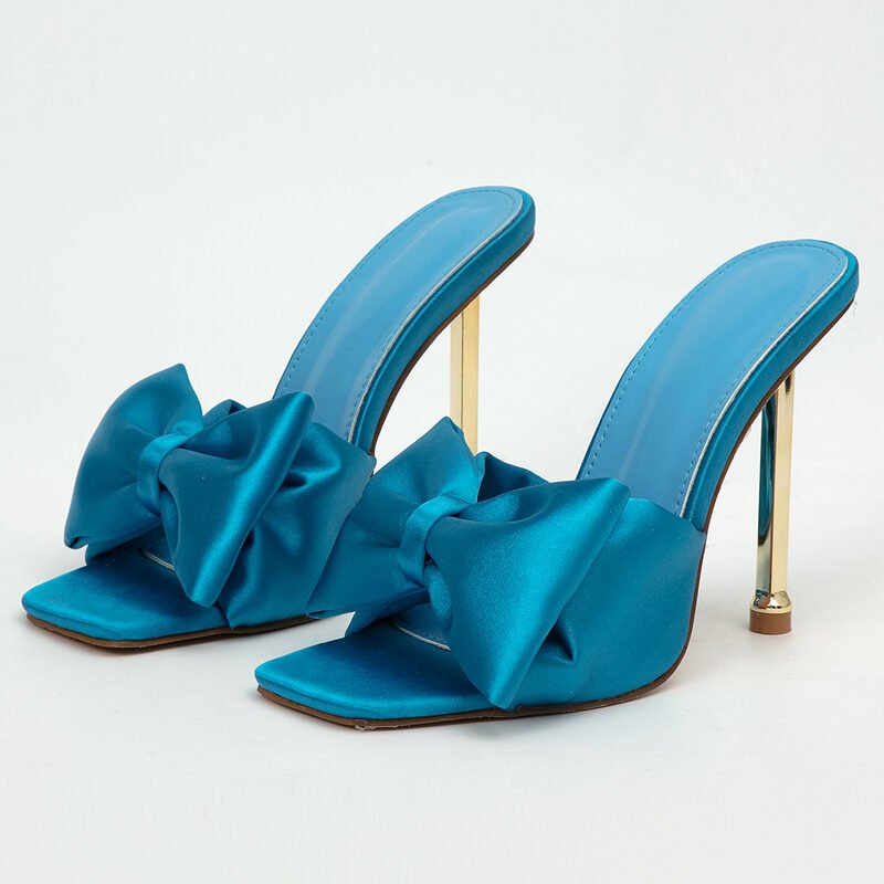 New Women's Butterfly High Heel Square Toe Sandals - Image 3