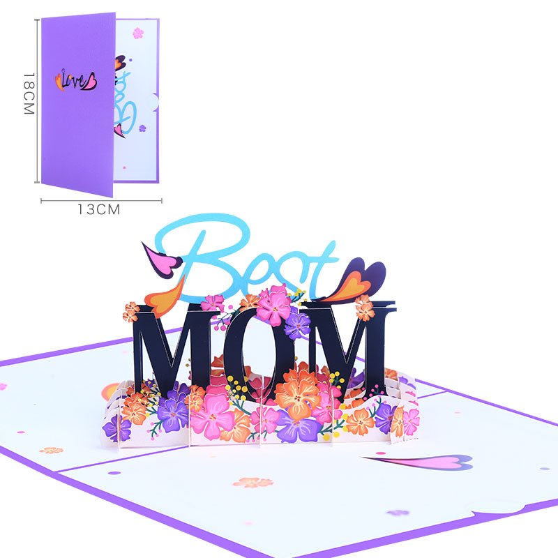 Mother's Day Pop-up Card With Colorful Butterflies - Image 6