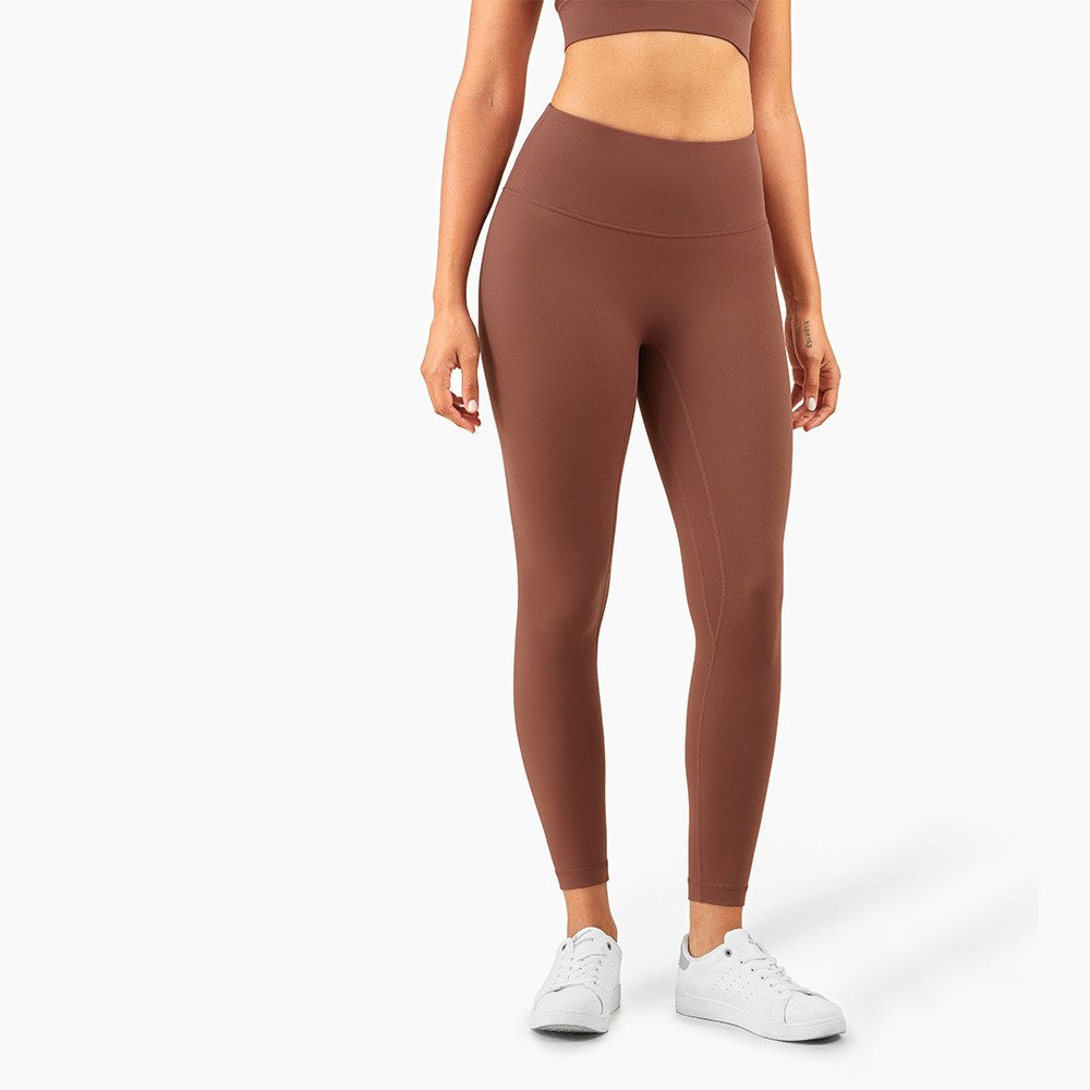 High Waist No T Tipped Thin Anti-Rolling Peach Leggings - Image 9