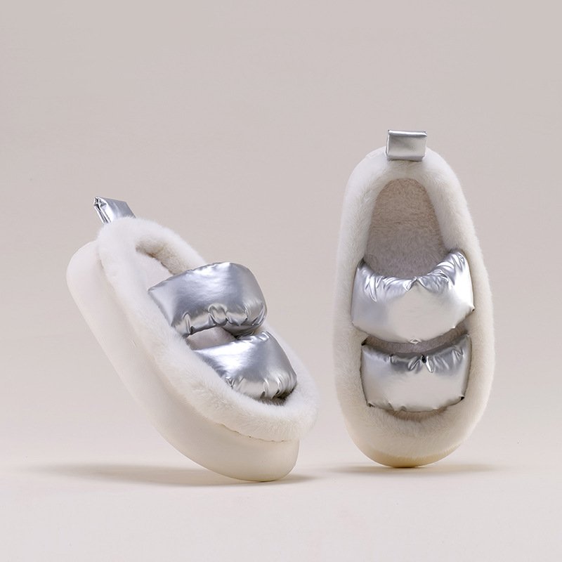 The New Fall And Winter Indoor Thick Bottom Tread Shit Sense Cotton Slippers - Image 4