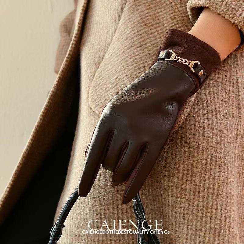 Womens Fleece-Lined Thickened Wind- And Cold-Resistant Warm Gloves - Image 13