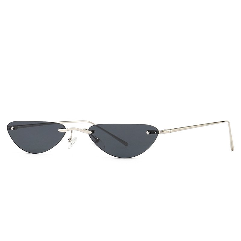 Cat Eye Narrow Sunglasses Modern Retro Temples - Image 8