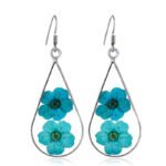 Transparent Natural Dried Flower Earrings