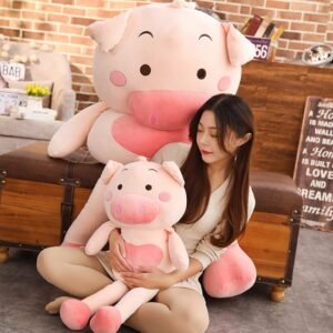 Stuffed toy shy pig