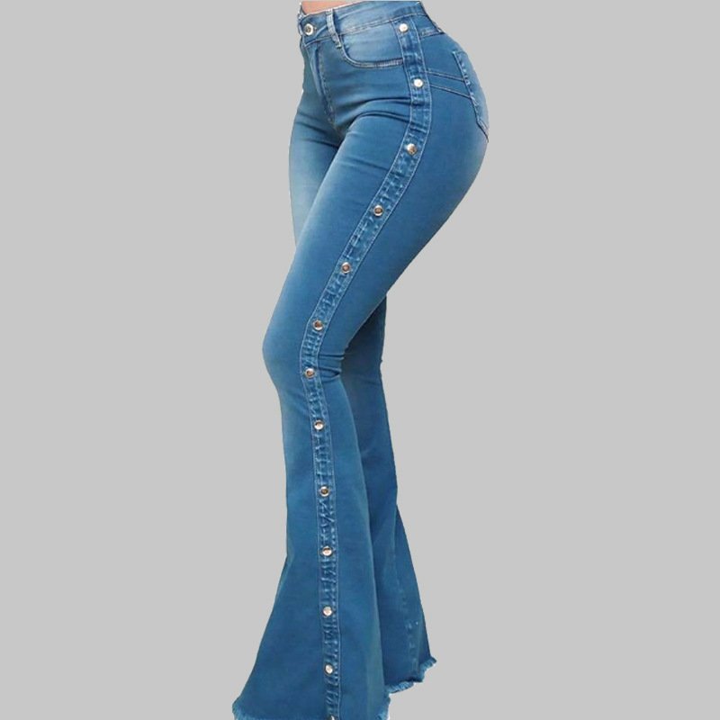 High waist stretch flared pants - Image 3