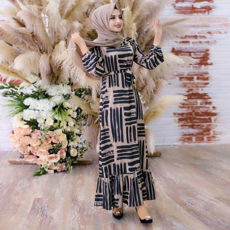 The European And American Fashion Printing Super Long Tunic - Image 2