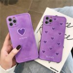 Purple heart is suitable for 11ProMaxXS/XR mobile phone case