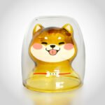 Shiba Inu creative double glass heat-resistant water cup