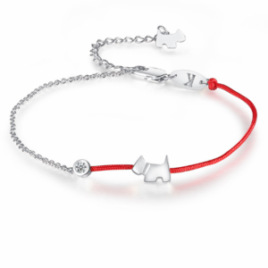 The birth year red rope bracelet dog year female zodiac dog sterling silver lucky hand rope zodiac couple bracelet pair simple