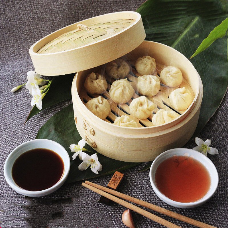 Bamboo Steamer Bamboo Steamed Dumplings for Heightening and Deepening Dumplings - Image 3