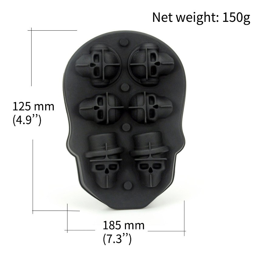 Creative 3D Mold Skull Silicone Ice Box - Image 3