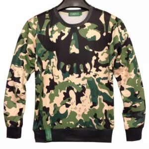 Autumn and winter new 3d stereo camouflage steamed sweater sweater head men and women loaded lovers wear youth clothes
