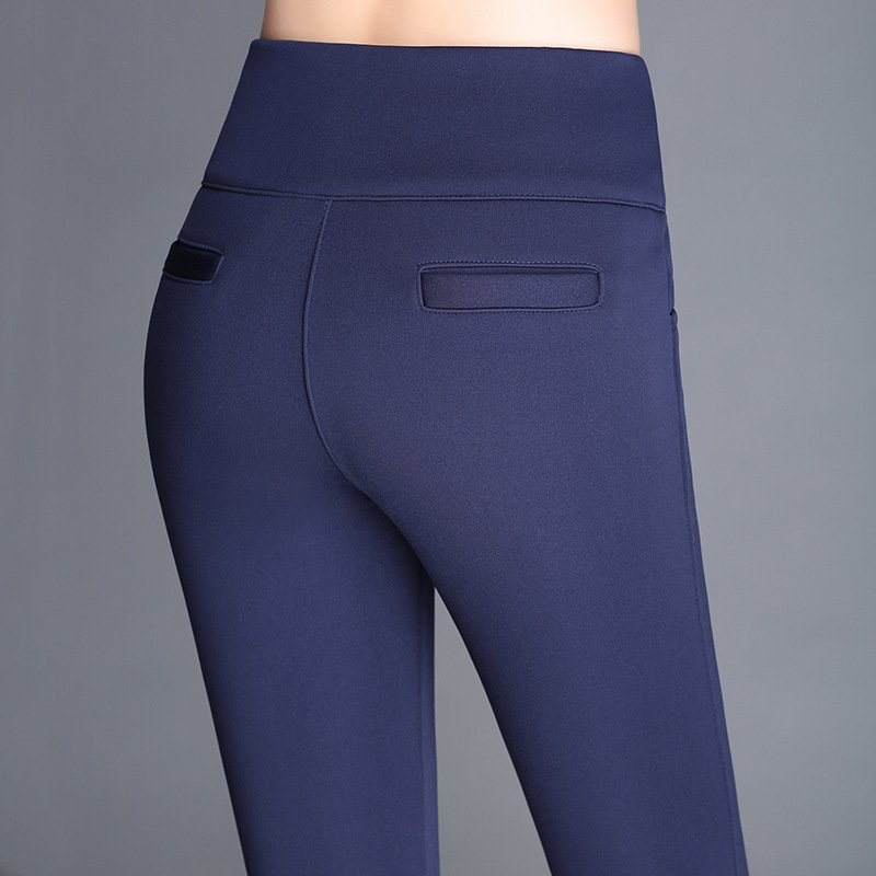 High waist and velvet padded leggings - Image 6