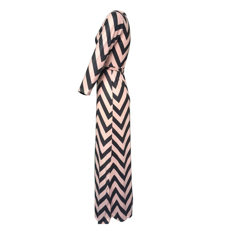 Striped dress long sleeve Fine women's clothing - Image 2