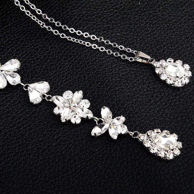 Simple diamond long back chain necklace - Image 4