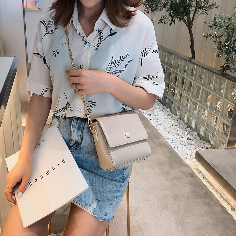 Single Shoulder Messenger Bag high quality chain small square bag - Image 2