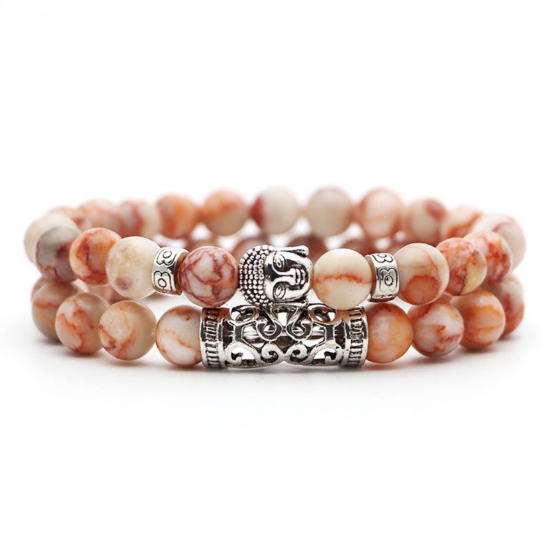 Volcanic stone tiger eye bracelet set - Image 12