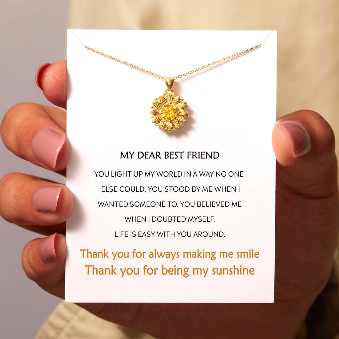 Women's European And American Simple Sunflower Pendant Necklace - Image 5
