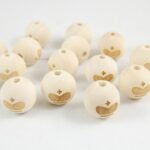 DIY accessories laser carved wood beads