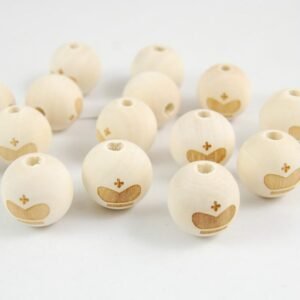 DIY accessories laser carved wood beads