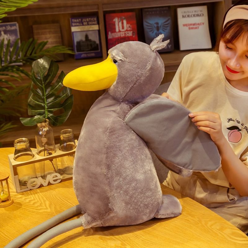 Grey Stork Bird Soft Stuffed Plush Toy - Image 7