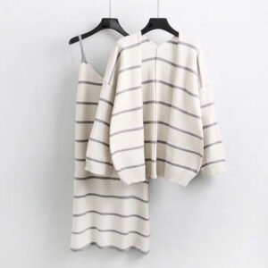 Women's long sweater knit cardigan