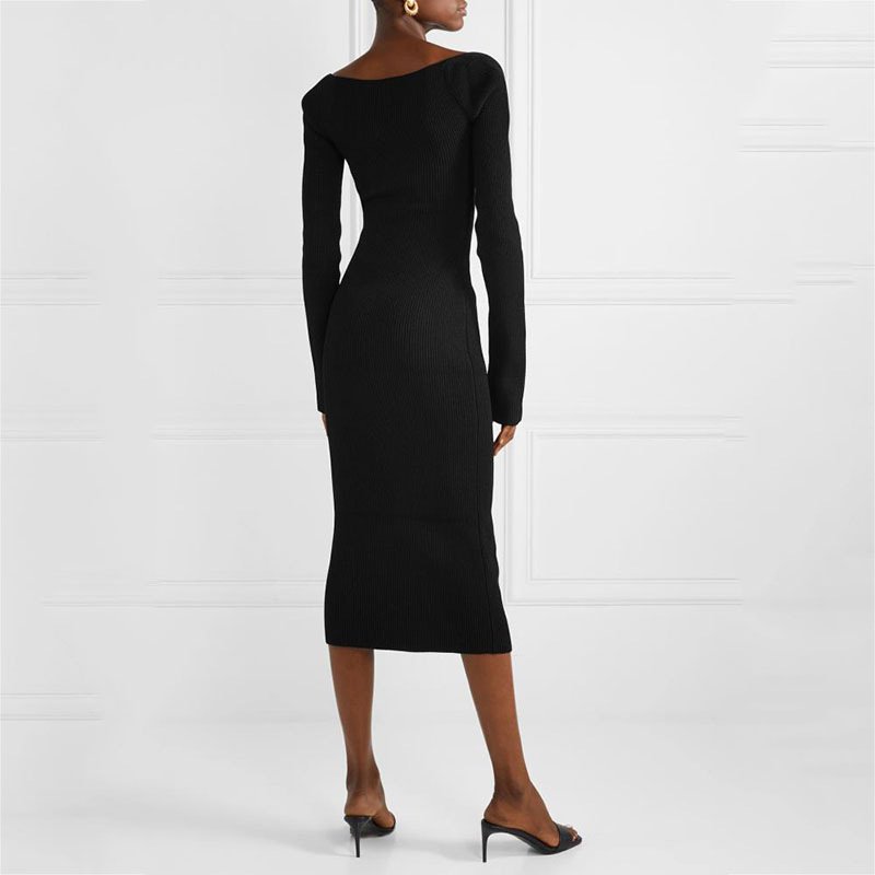 Flared sleeve knitted dress - Image 2