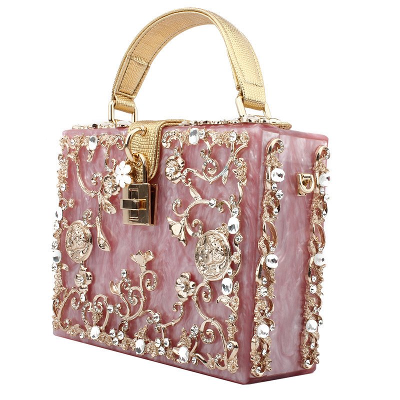 Diamond-studded portable diamond small square bag - Image 3