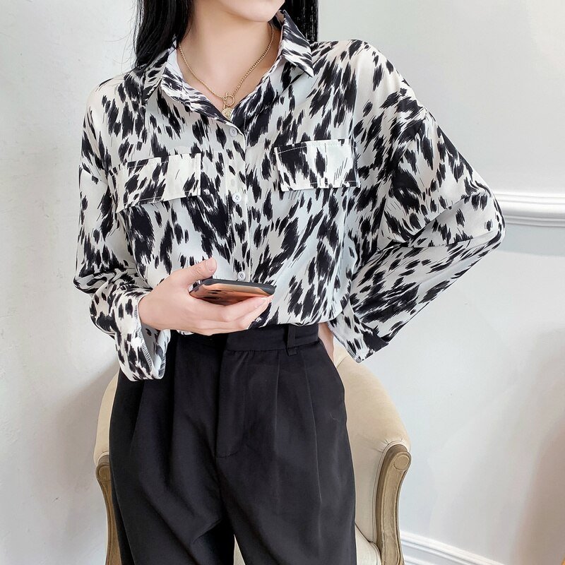Casual retro Hong Kong style loose shirt - Image 4