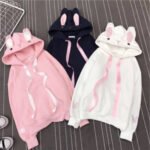Women's rabbit ears hooded sweater