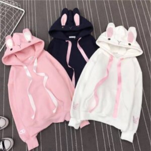 Women's rabbit ears hooded sweater