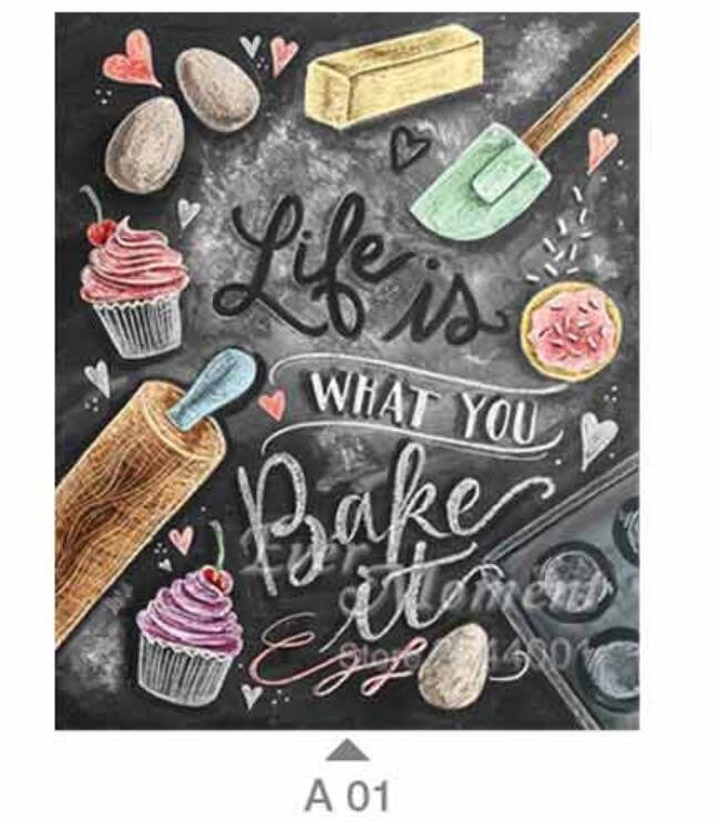 Life is What You Bake It Diamond Painting DIY Hobby Food Diamond Embroidery Picture Decoration for Restaurant Dining Room - Image 3