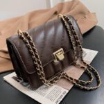 Embroidered Thread Texture Fashion Shoulder Messenger Bag