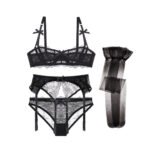 Half Cup Lace 4-piece Bra Set