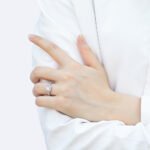 5 Silver Zircon Simulation Diamond Princess Shaped Ring
