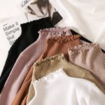 Slim turtleneck long sleeve sweater