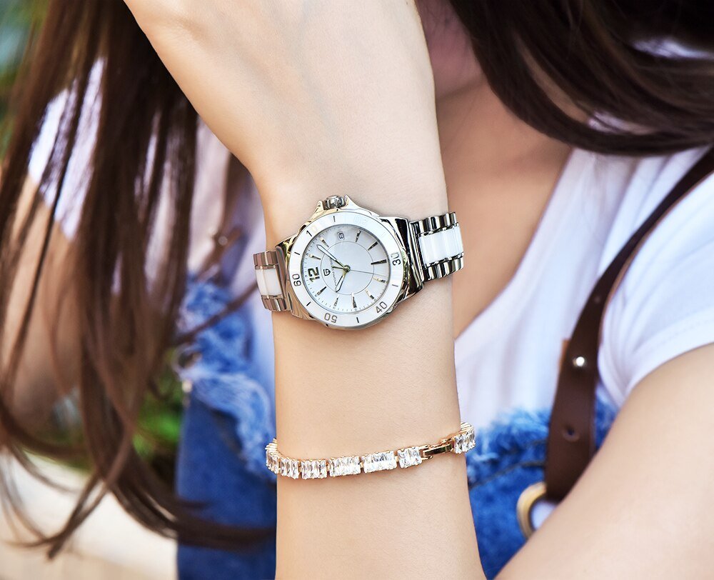 Ceramic strap simple leisure calendar quartz watch - Image 2