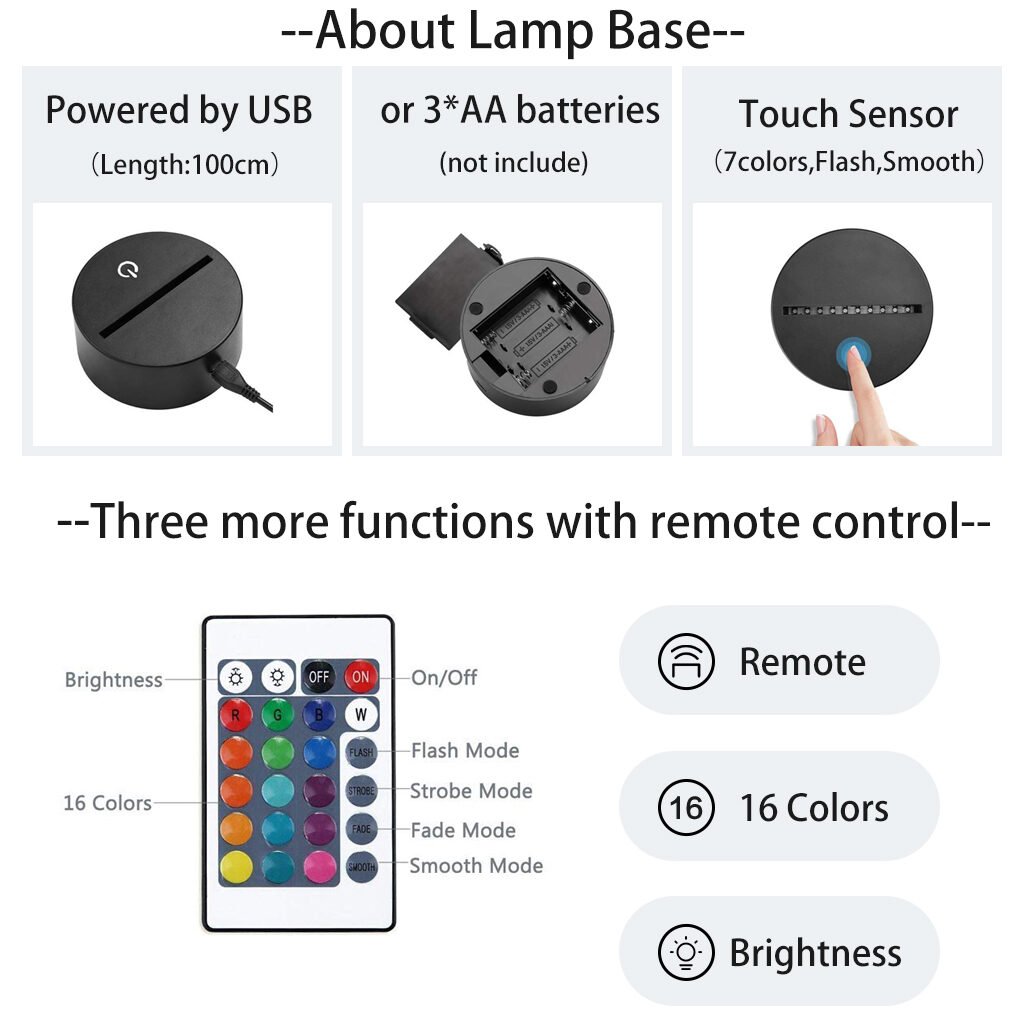 Colorful touch remote control LED visual light - Image 4