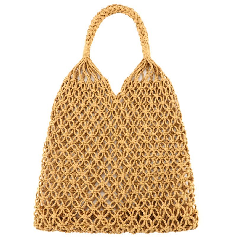 Mesh hollow unlined straw bag casual woven bag - Image 8