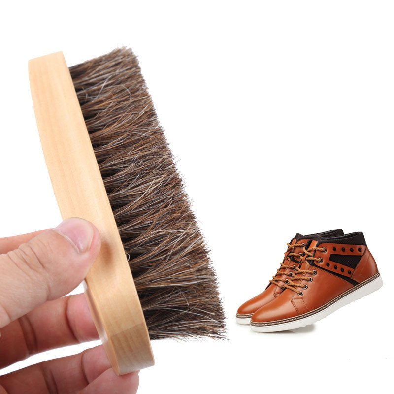 Log horse head shoe brush solid wood material - Image 4