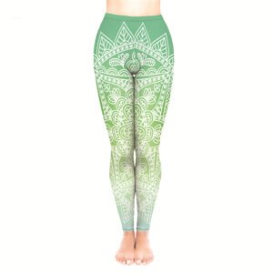 Totem print nine-minute pants