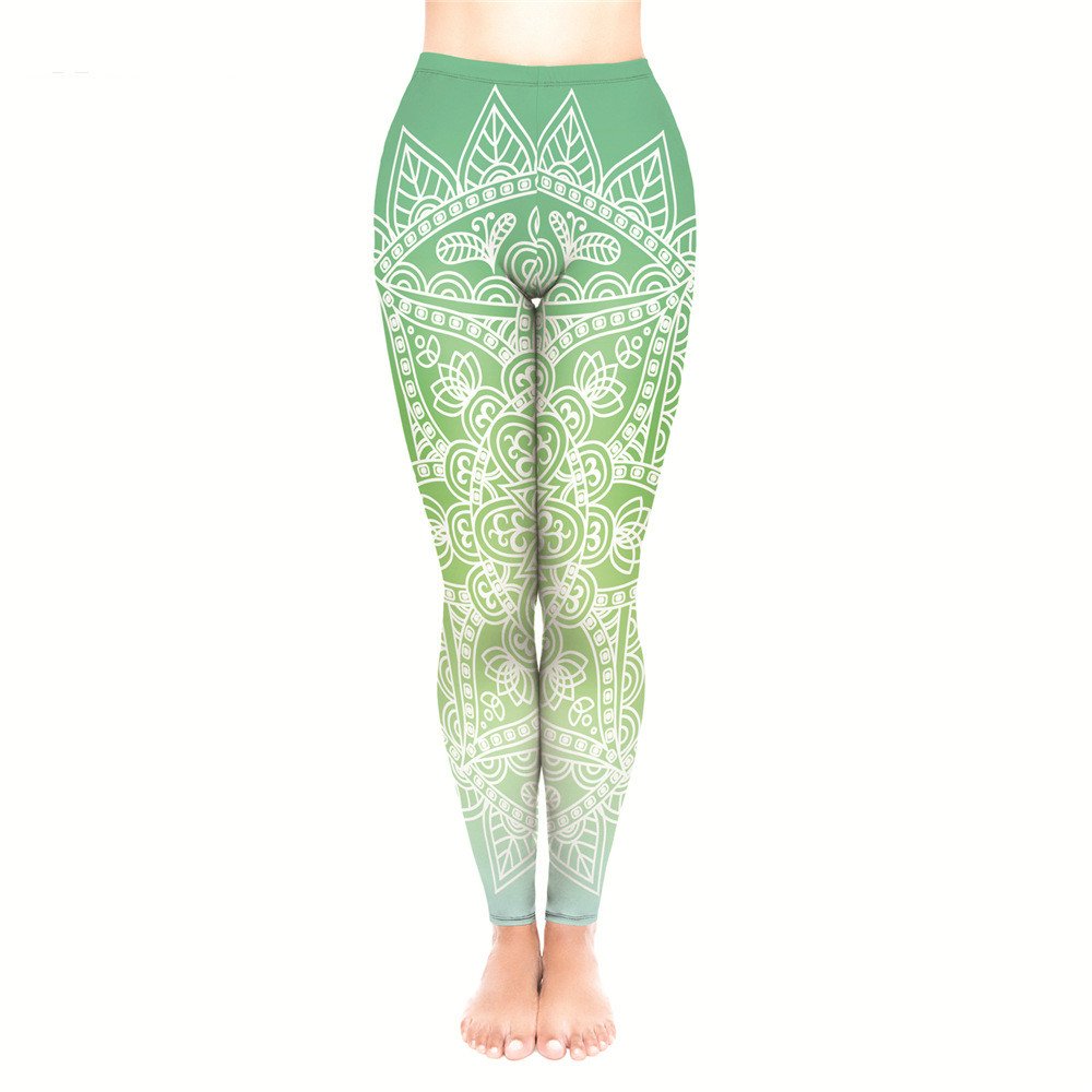 Totem print nine-minute pants