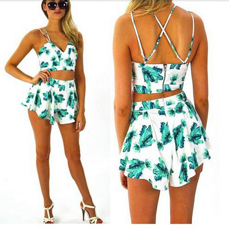 Ladies vest and shorts two-piece suit - Image 2