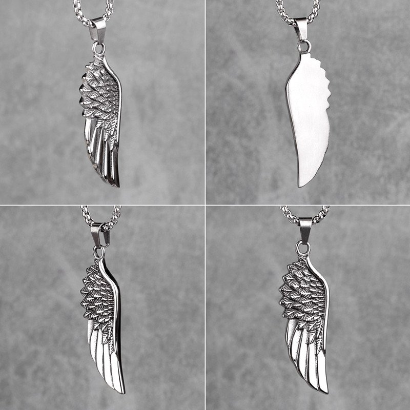 Simple Wings Metal Necklace Pendant Student Hip Hop - Image 3