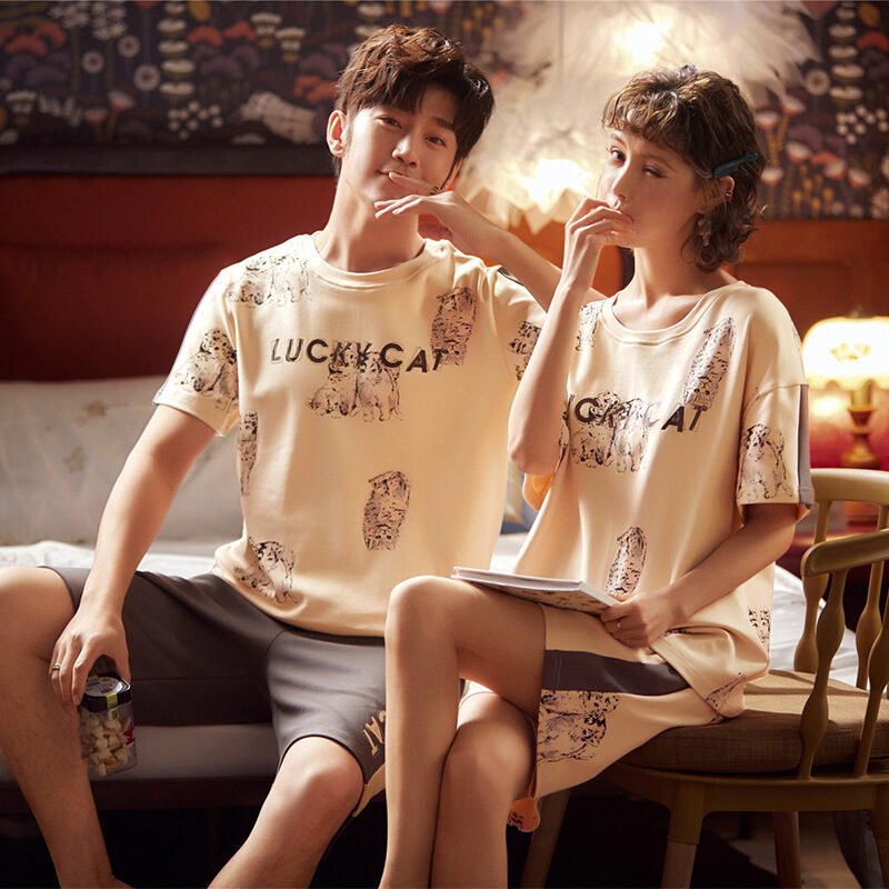 Couple Pajamas Short Sleeve Set - Image 6