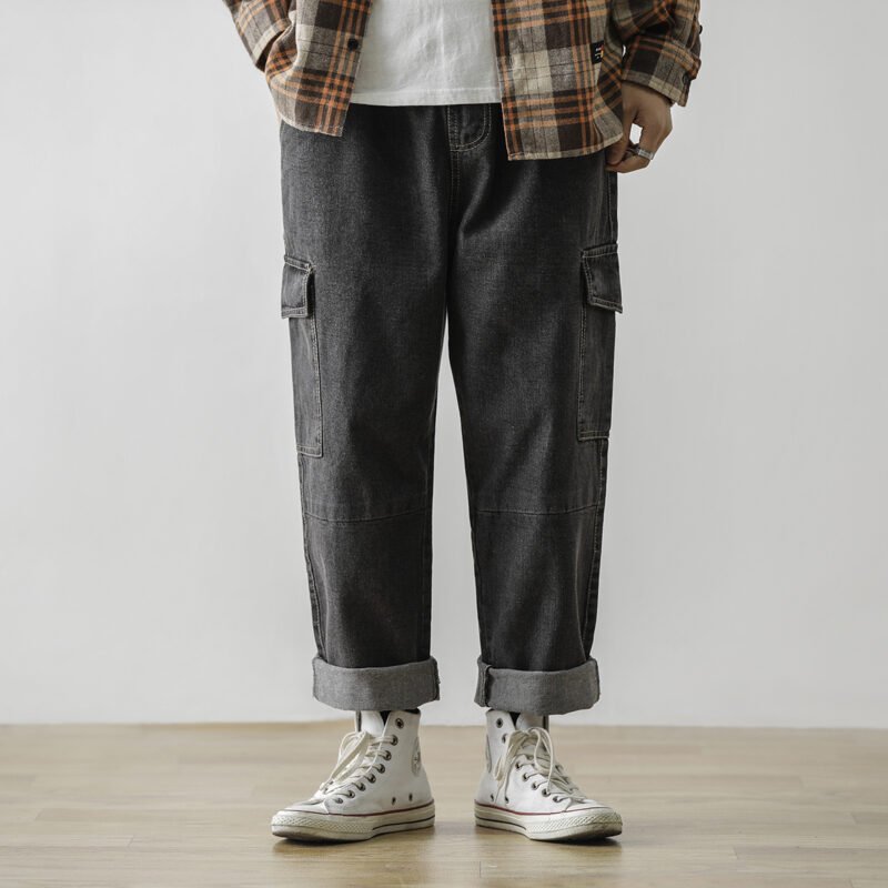 Japanese trendy brand loose jeans - Image 3