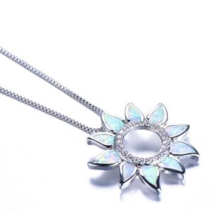 Sun Flower Blue Pendant