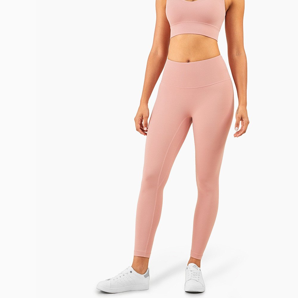 High Waist No T Tipped Thin Anti-Rolling Peach Leggings - Image 11