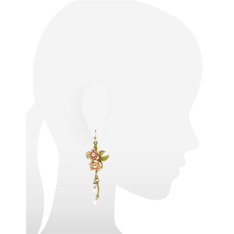 Cranberry Painted Earrings - Image 4